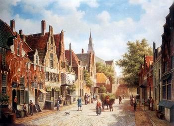 unknow artist European city landscape, street landsacpe, construction, frontstore, building and architecture. 177 oil painting picture